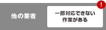 一部対応できない 作業がある